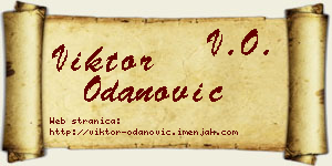 Viktor Odanović vizit kartica
